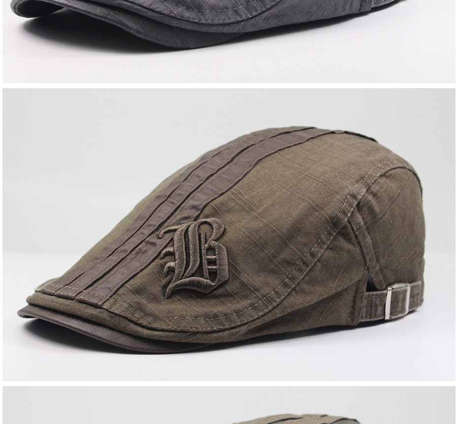 Männer Sommer Mode Brief Baskenmütze Baumwolle Casual Atmungsaktive Ente Zunge Sonnenschirm Hut Frauen_voghion.com