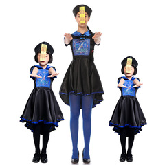 Halloween female zombie costume adult children parent-child set female child ancient costume Qing Dynasty yin yang master female ghost attire