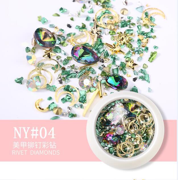 Accesorios de uñas transfronterizos nuevas decoraciones de diamantes uñas 2019 tormenta de Nueva York traje mixto