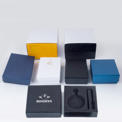 Boshiya pocket watch box black paper pocket watch box packaging can be gilded silver logo pocket watch packaging box