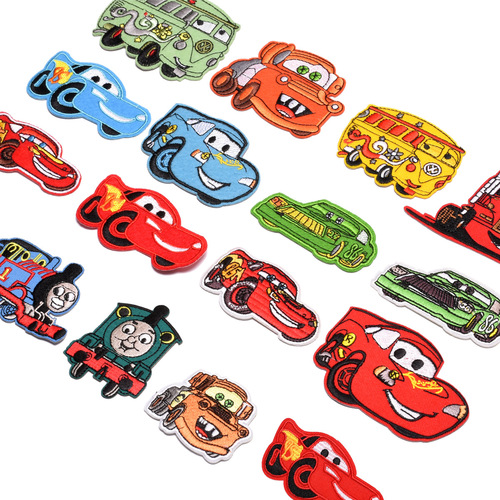 Children's patch patches for down clothes, jeans patch holes, cartoon car truck head decals, direct sales can be customized