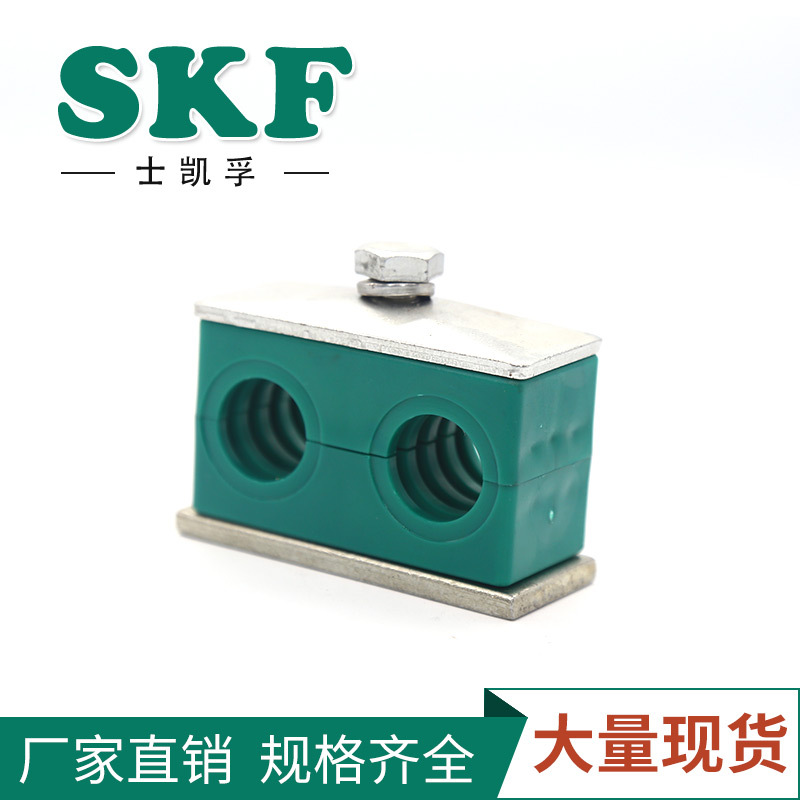 供应G5双联塑料管夹 单螺栓双孔管夹 钢制管夹 液压系统管夹