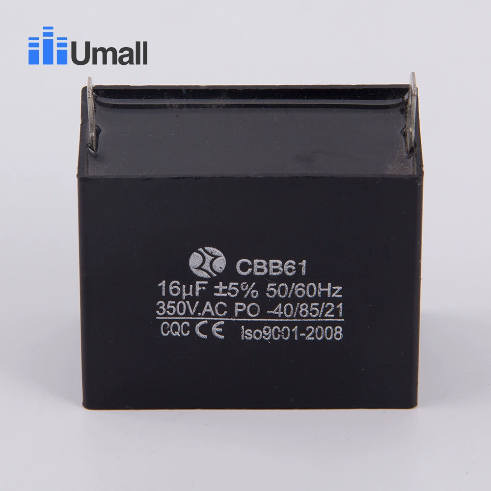 16UF CBB61 350V 450V пусковой конденсатор 16 мкФ квадратный пластиковый угловой