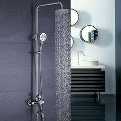 304 stainless steel shower set with three-stage shower head, rain shower faucet shower head, factory wholesale