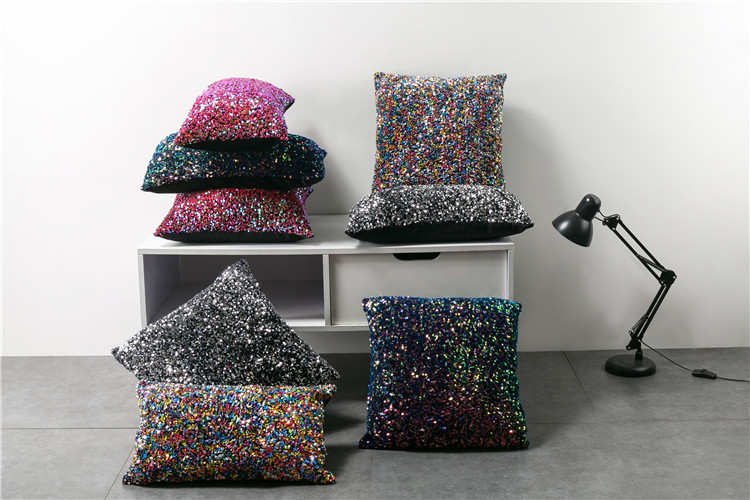 Housse de coussin décorative pour canapé, motif floral, broderie colorée, couleur unie, style nordique_voghion.com