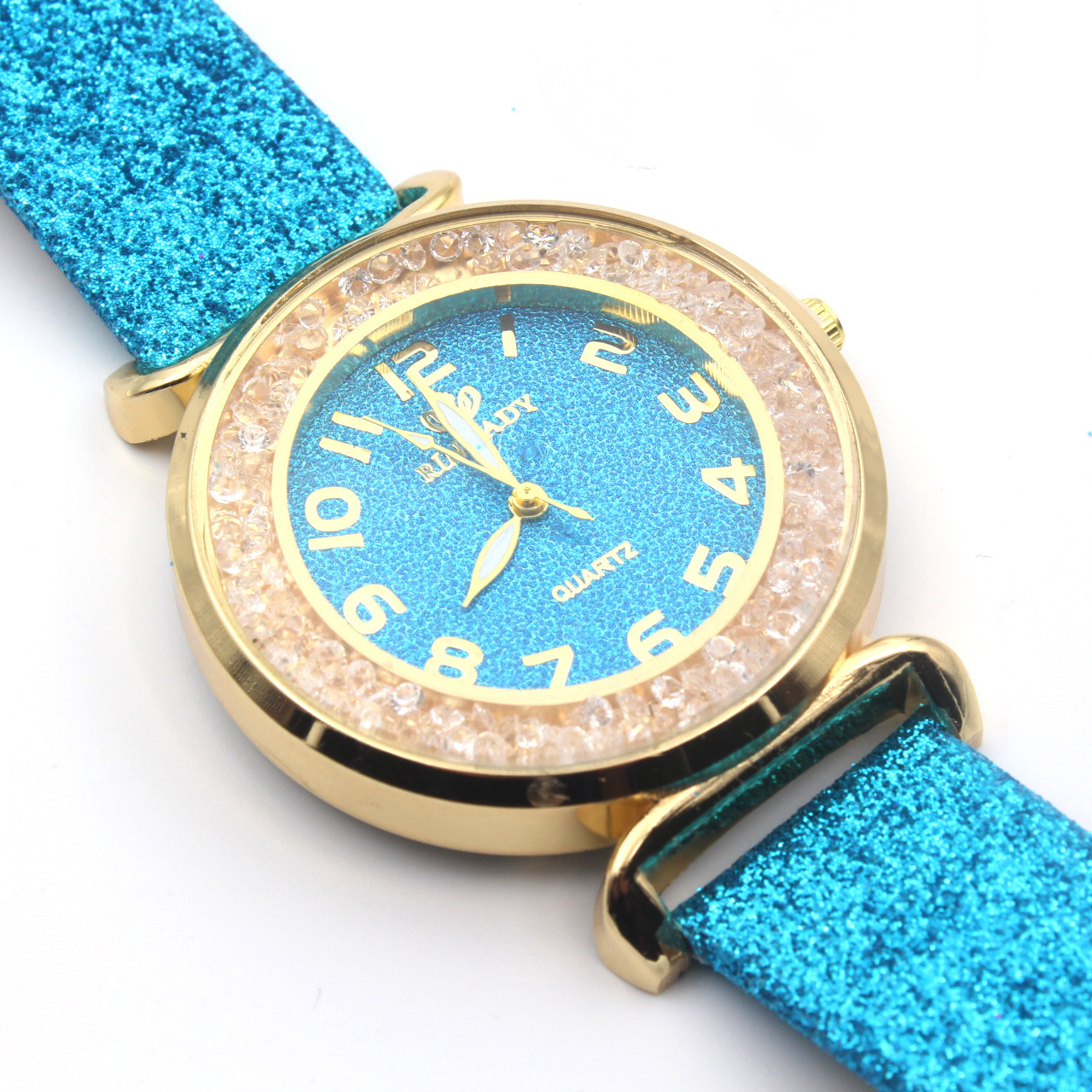 Fashion Starry Sky Glitter Belt Ball Dial Quartz Watch display picture 5