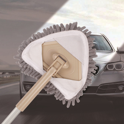 三角小拖把家用輕便除塵拖塵清潔可伸縮擦牆壁牆磚的拖把吸水免洗