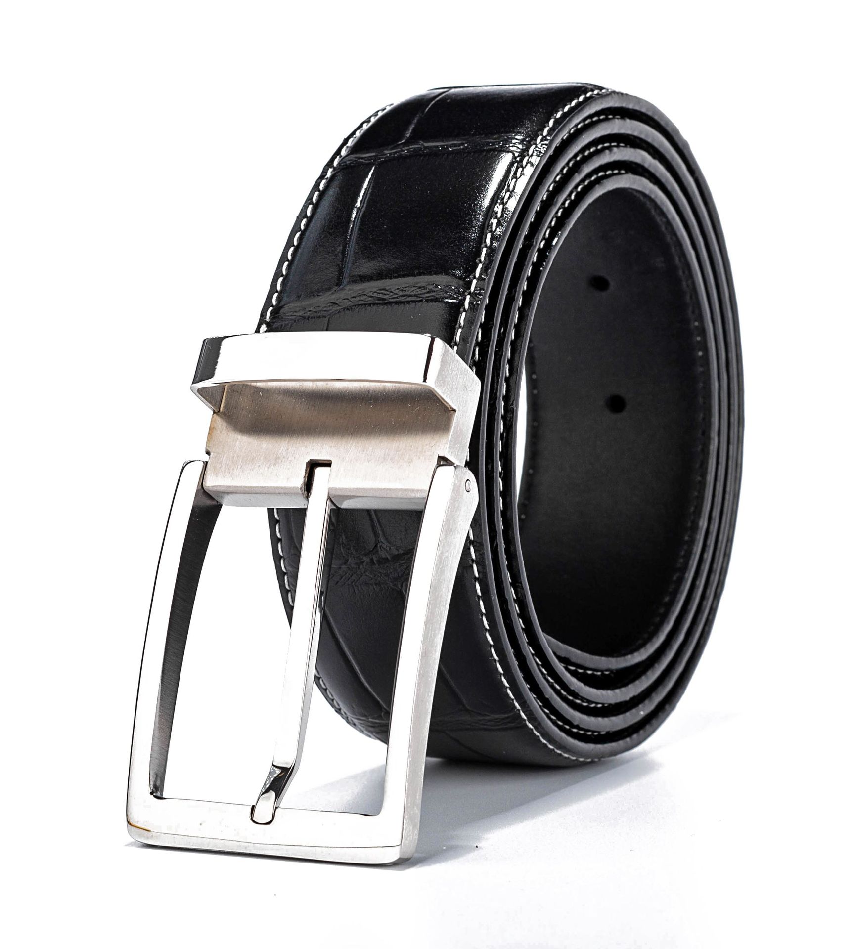 Elite quality double-sided import leather belt