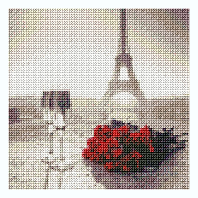 Кристальная живопись Diamond Painting 5D Diamond, внешняя торговля исключительно для diamond Patching Cross Embroidery Tower Wine Wine Rose Painting