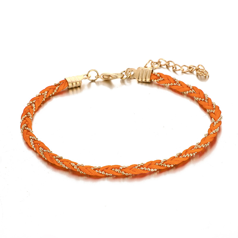 Bohemia Hand-woven Wax Thread Rice Beads Eyes Conch Shell Anklet 5-piece Set Wholesales Fashion display picture 6