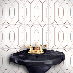 TS107 防滑瓷磚貼牆貼大理石金屬質感銅色簡約地貼紙防水耐磨磨砂