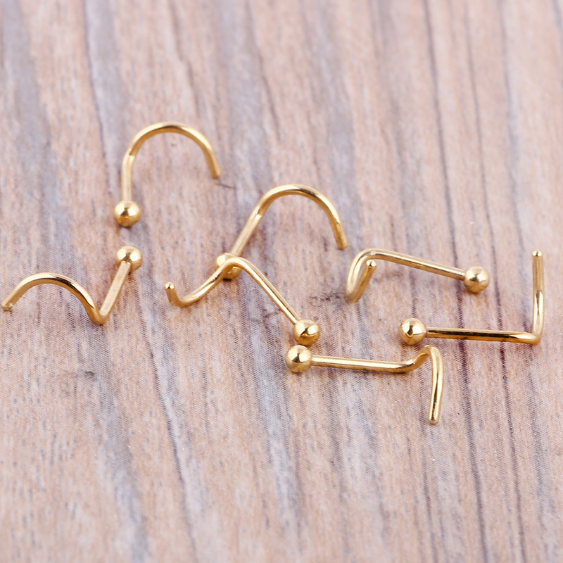 Fashion Solid Color Stainless Steel Nose studs 1 Piece