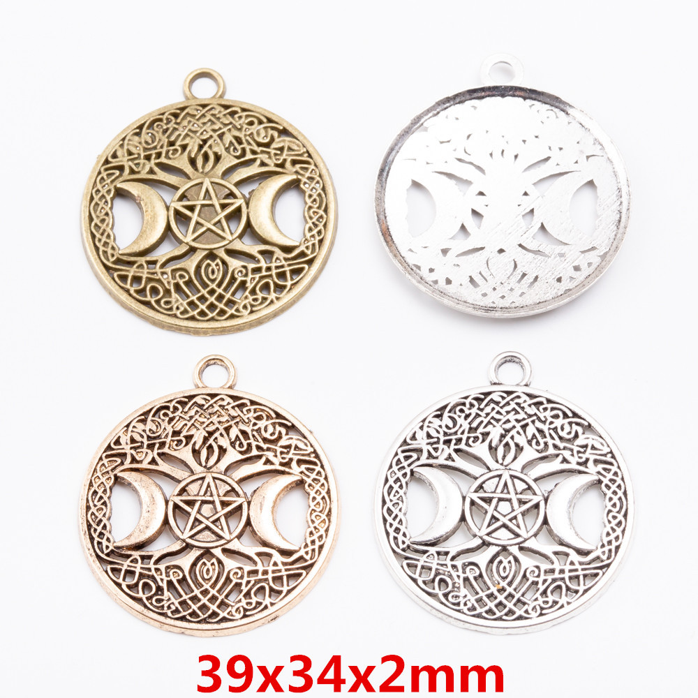 6g Weight Alloy Star Moon Tree Pendant DIY Jewelry Accessories