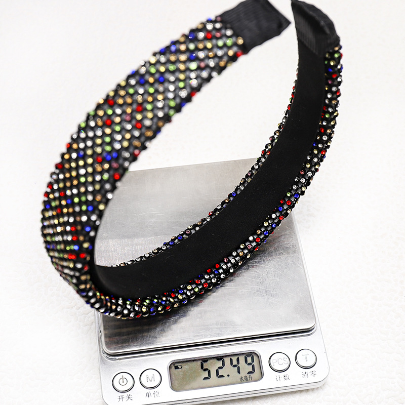 2021 Nouvelle-coréen Style Rétro De Mode Strass Bandeau Brillant Multi-rangée Coloré Cristaux Plein De Diamants Femmes De Bandeau 2021 display picture 10