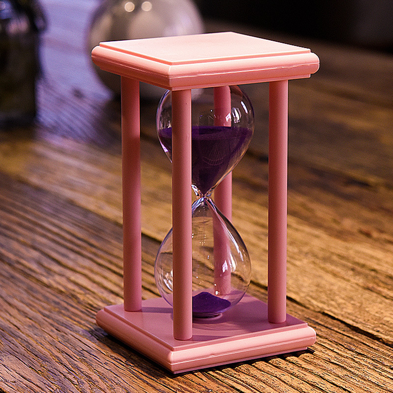 Tiempo reloj de arena temporizador 3/5/15/30 minutos cumpleaños pequeño regalo hogar creativo decoración logotipo fijo image 5