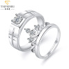 Cross -border Mosen Diamond Equipment Ring Couples Couples European and American Crown Couple Ring Rings Rings Factory