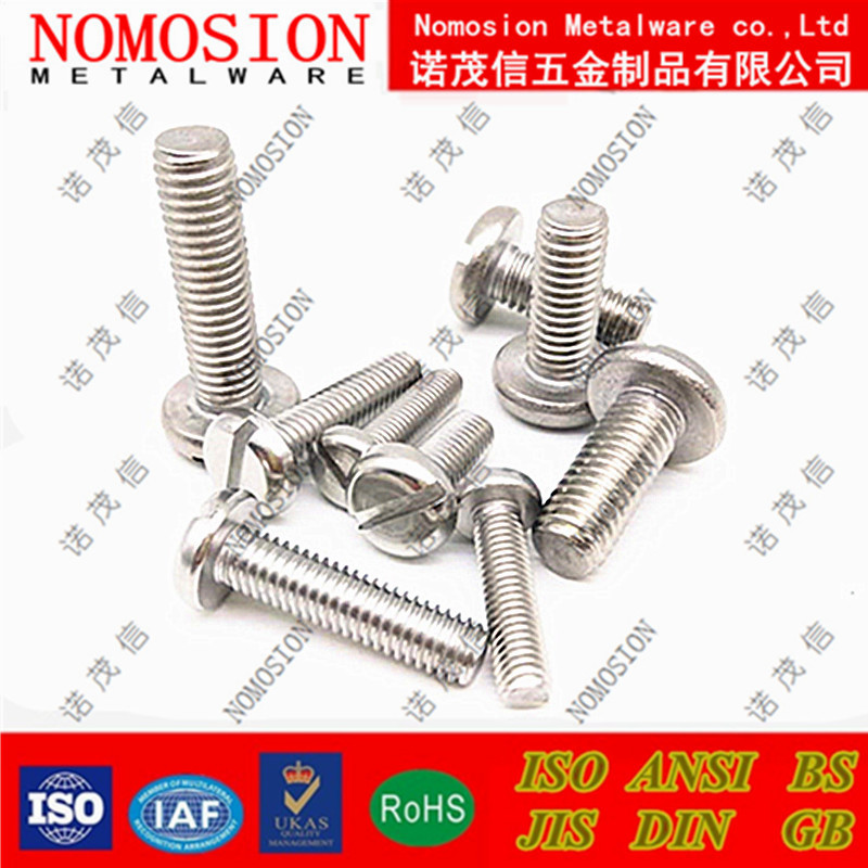 不锈钢GB67一字槽圆柱头螺钉开槽一字盘头螺丝M2M2.5M3M4M5M6M8