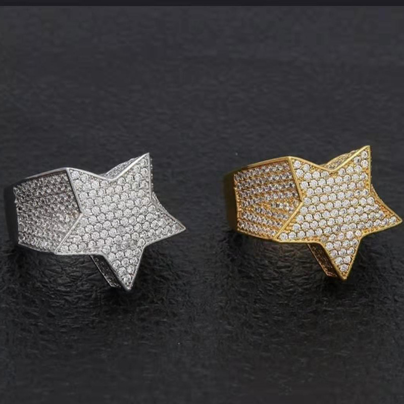 1 Piece Quantity Holiday Occasion Vacation Star Alloy Plating Men's Rings Men Band Rings