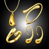 Accessory, set, bracelet, earrings, ring, necklace, European style, 4 piece set, suitable for import