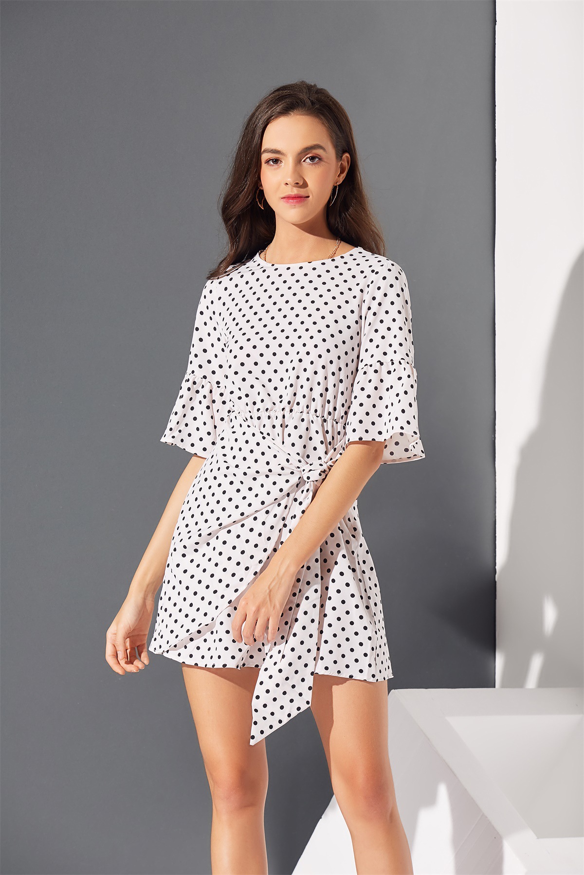 summer new polka dot print dress  NSSE36093