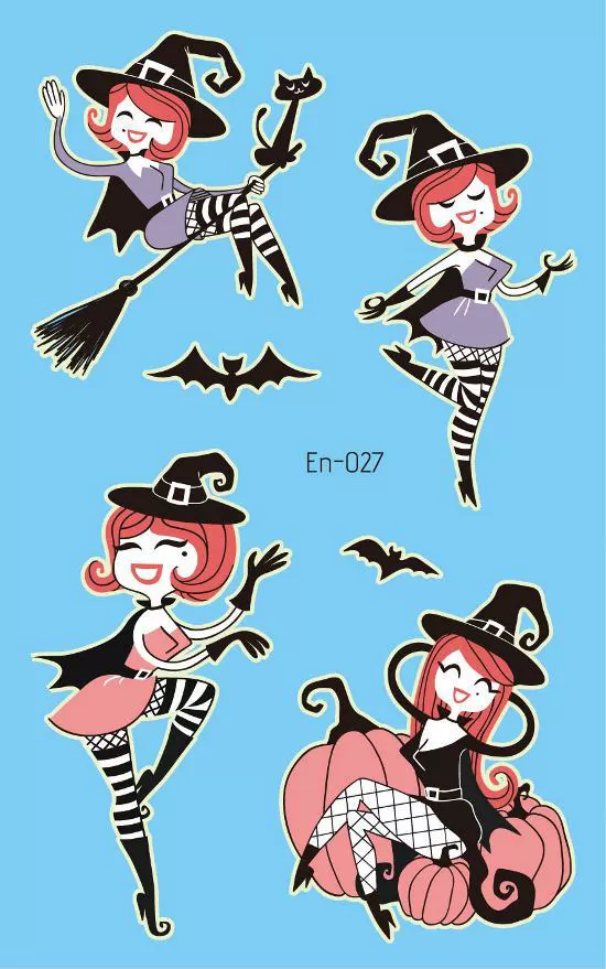 Children's ecological tattoo stickers, Amazon, halloween
