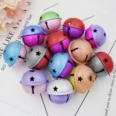 undefined4 a centimeter Double color Scrub Small bell pet parts Key buckle Pendant Gifts Christmas Wuxing decorateundefined