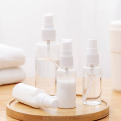 Large 100ml transparent plastic spray bottle, portable candy-colored cosmetic dispensing bottle, individually packaged spray bottle