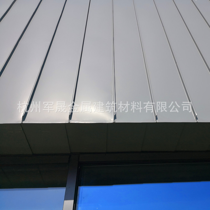 厂家供应 0.9mm25-430氟碳铝镁锰双锁边金属屋面板 铝镁锰板