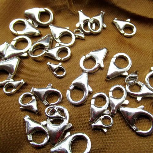 925 sterling silver bracelet buckle water drop buckle Thai silver DIY accessories lobster clasp buckle necklace buckle spring buckle
