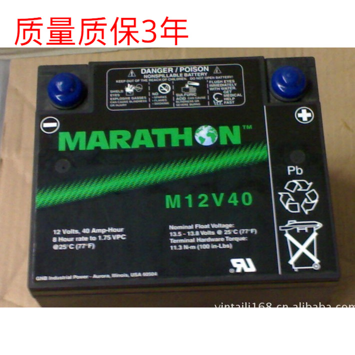 sprinterM12V40美国GNB蓄电池M12V40(12V40ah)