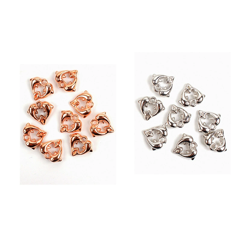 600 pieces/bag electroplated silver gun color Pisces DIY beaded material jewelry accessories CCB loose beads
