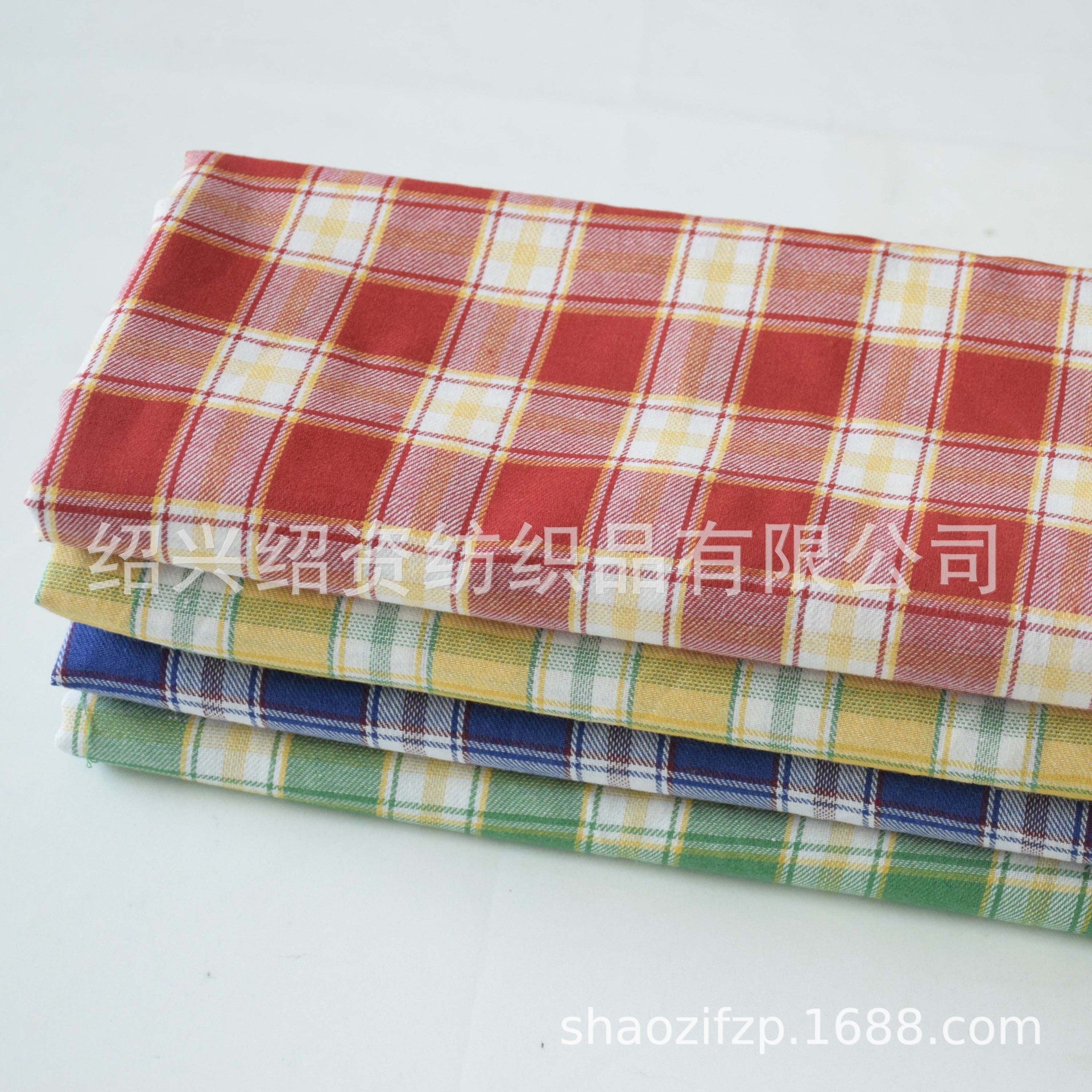 涤棉磨毛色织梭织格子衬衣西服套装连衣裙休闲服鞋帽箱包时装面料