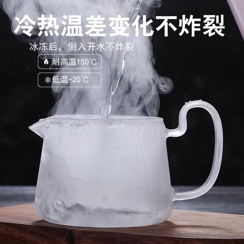 Manufacturer wholesale glass teapot, thickened, high temperature resistant, transparent filter, heatable teapot, household teapot, tea set