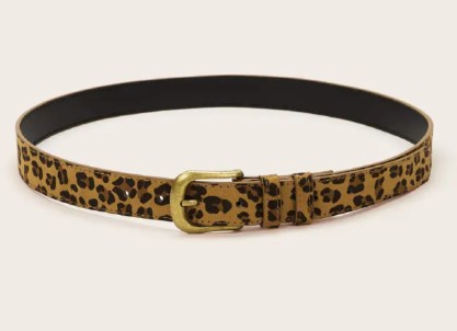Popular Brown Suede Leopard Pattern Fashion Versatile Women's Belt 2021 New_voghion.com