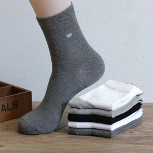 Socks Winter Men's Winter Thickened High-Waisted Solid Color Cotton Socks Non-Stinky Feet Mid-Calf Socks Business Men's Socks Wholesale