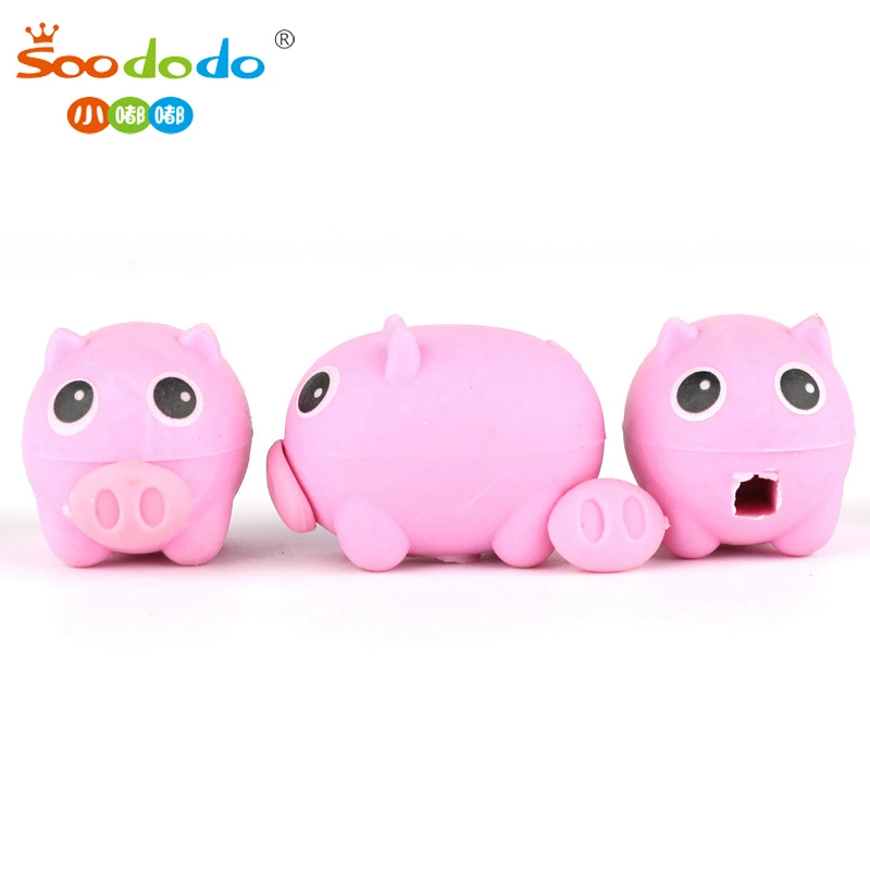 Cartoon three dimensional eraser with animals, 3D