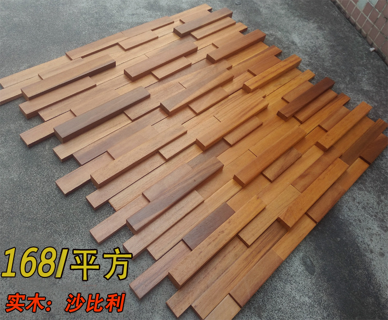 木质实木马赛克电视背景墙原红木老船木客厅餐厅阳台墙面装饰材料|ru