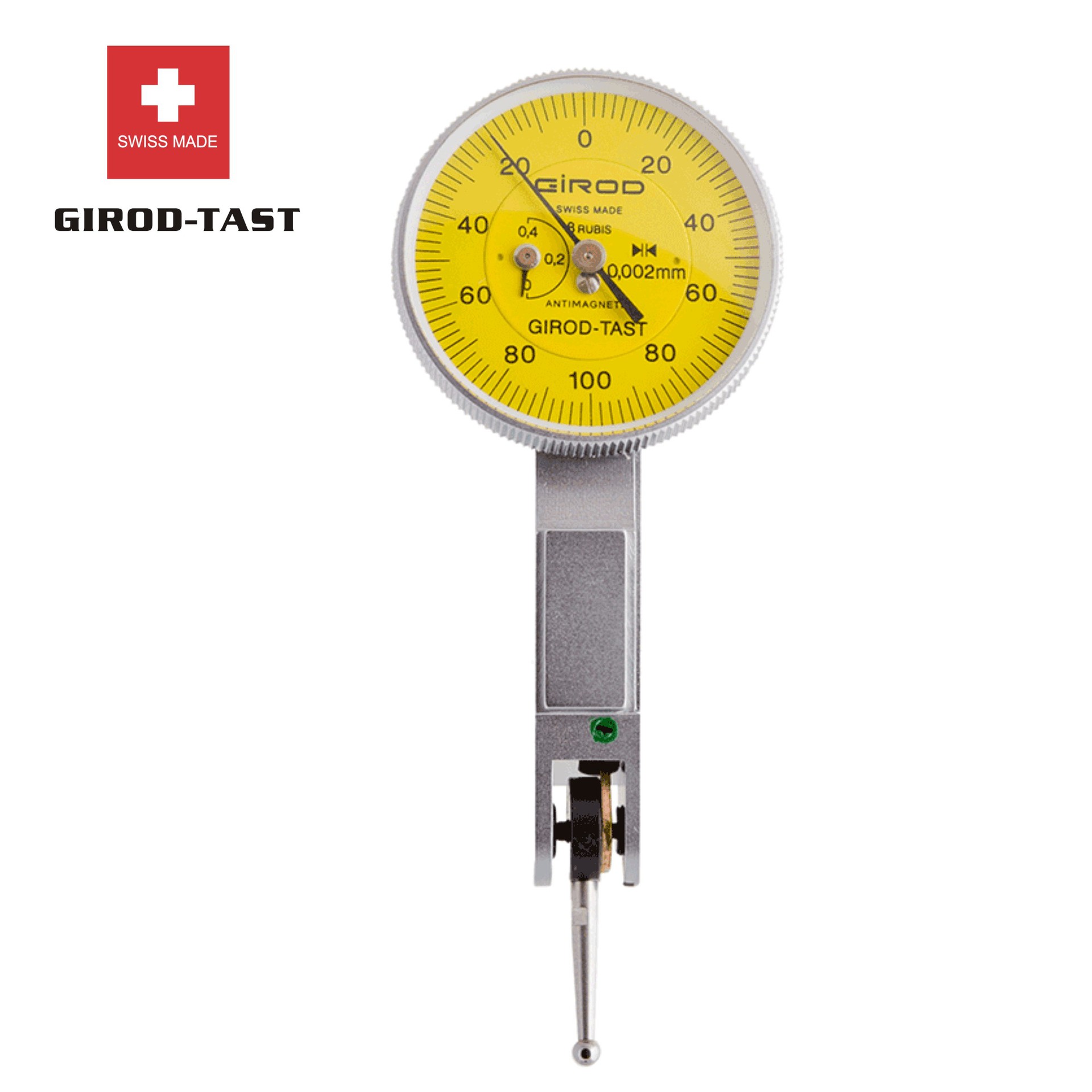 瑞士基诺GIROD 进口杠杆千分表 精度2μm 量程0.5 GT2253 GT2453