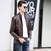 wholesale men's wear leather jacket spring and autumn new pattern coat jacket Trend middle age man leisure time Easy Zipper shirt leather clothing