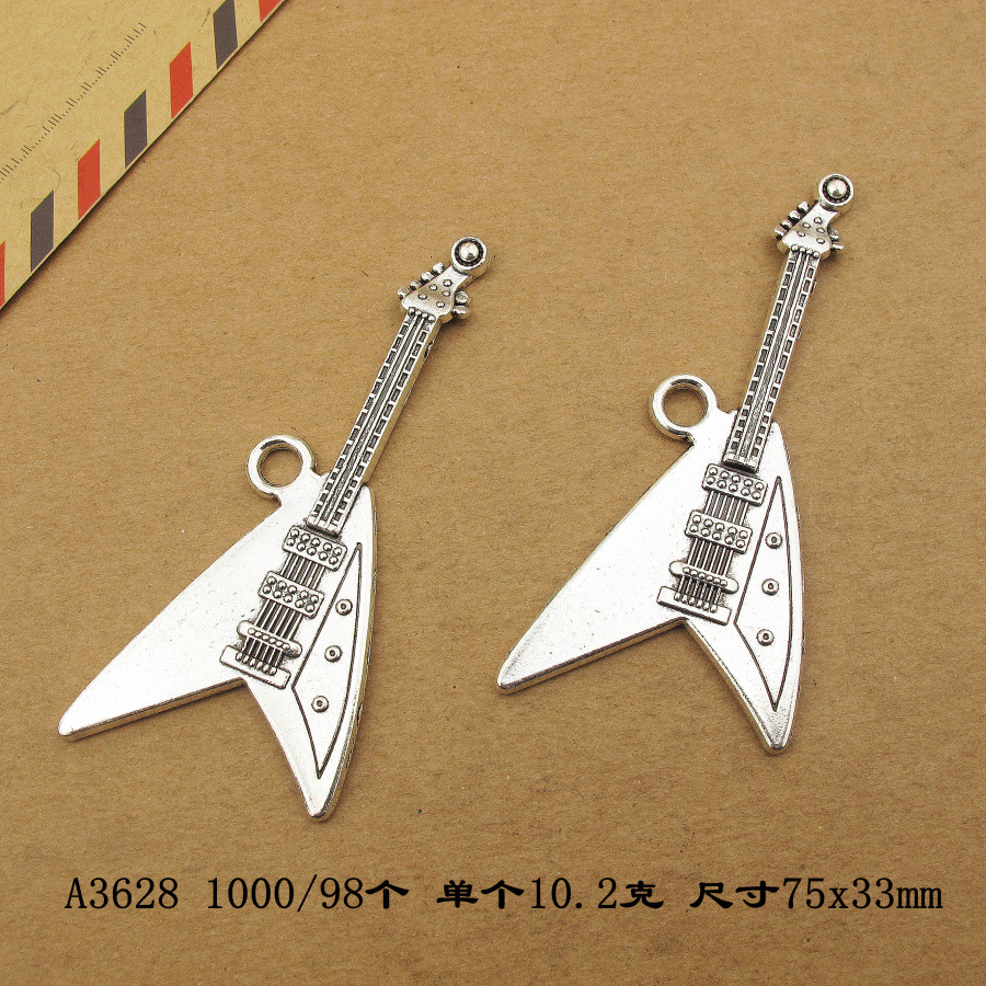 A3628吉它1000克/98个 10.2克33x75mm音乐器材合金饰品配件批发