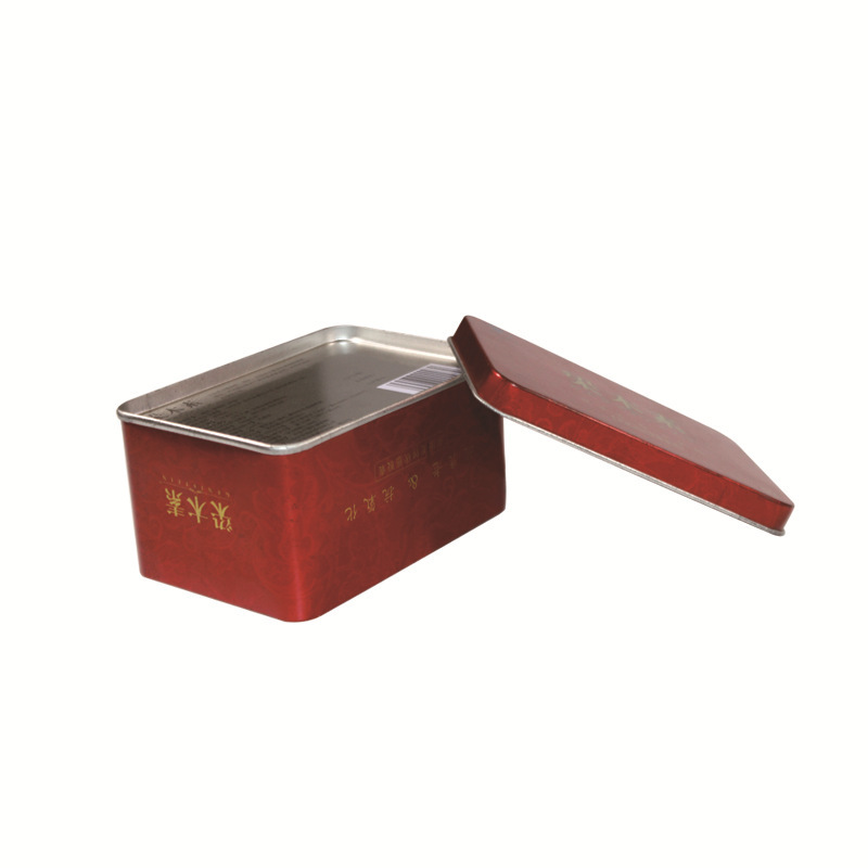 Caja de Hojalata Rectangular de Grado Alimenticio para Regalos y Té