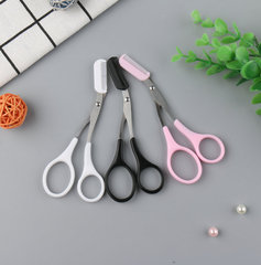 帶梳眉剪 梳仔剪美容剪刀 帶梳剪刀 兩用剪刀批發