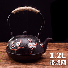 日本鐵壺創意鑄鐵茶壺手工家用生鐵壺南部鐵壺茶具配件直播貨源