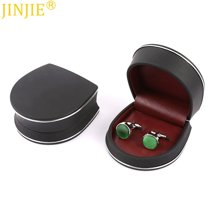 高品质高档袖扣盒 批发弧形包装饰品盒 翻盖袖扣盒 cufflinksbox