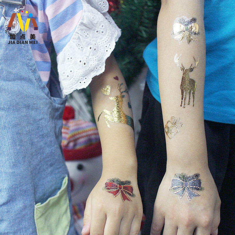 Protección del Medio Ambiente caliente metal tatuaje pegatinas Santa Claus fiesta carnaval personalidad divertida barba tatuaje al por mayor