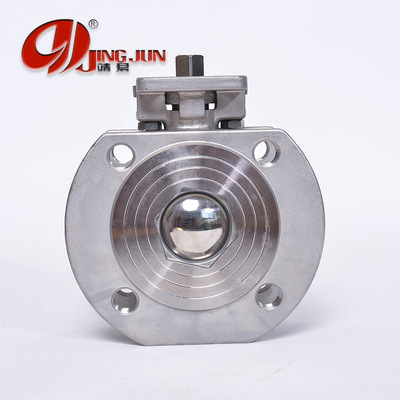 靖君厂家自产自销Q71F DN50 304不锈钢高平台对夹式意式薄型球阀