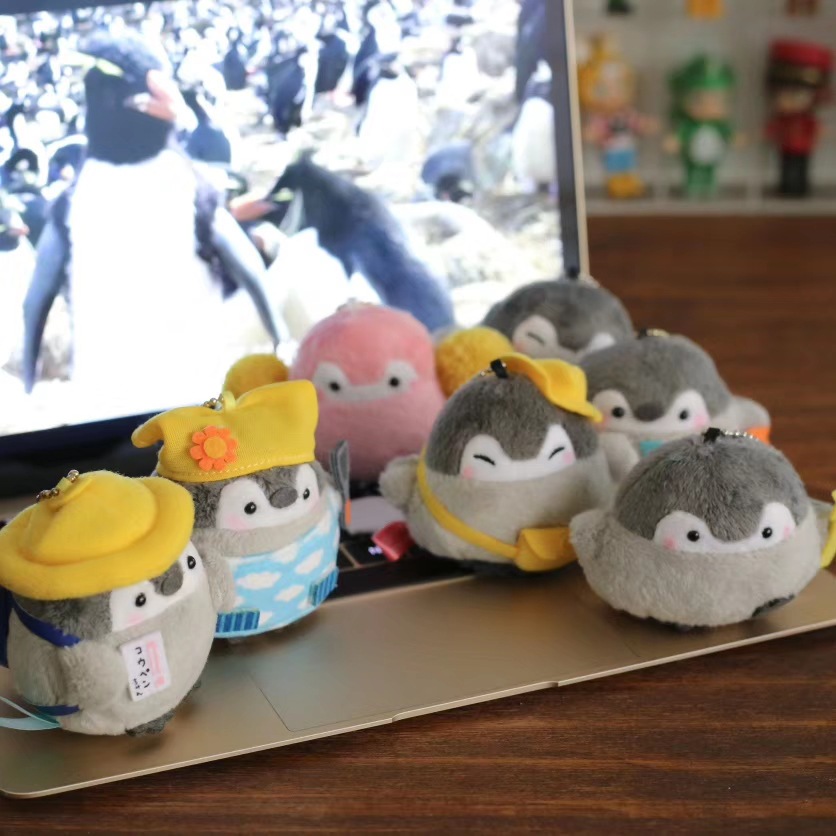 日本正能量企鹅毛绒公仔挂件 幼儿园 上班族 毛绒玩具包包挂饰