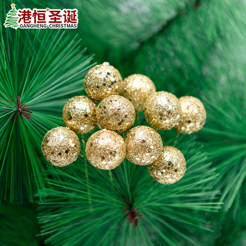 Glitter powder Christmas fruit berries simulated foam small red fruit Christmas tree diy decorations accessories photo props