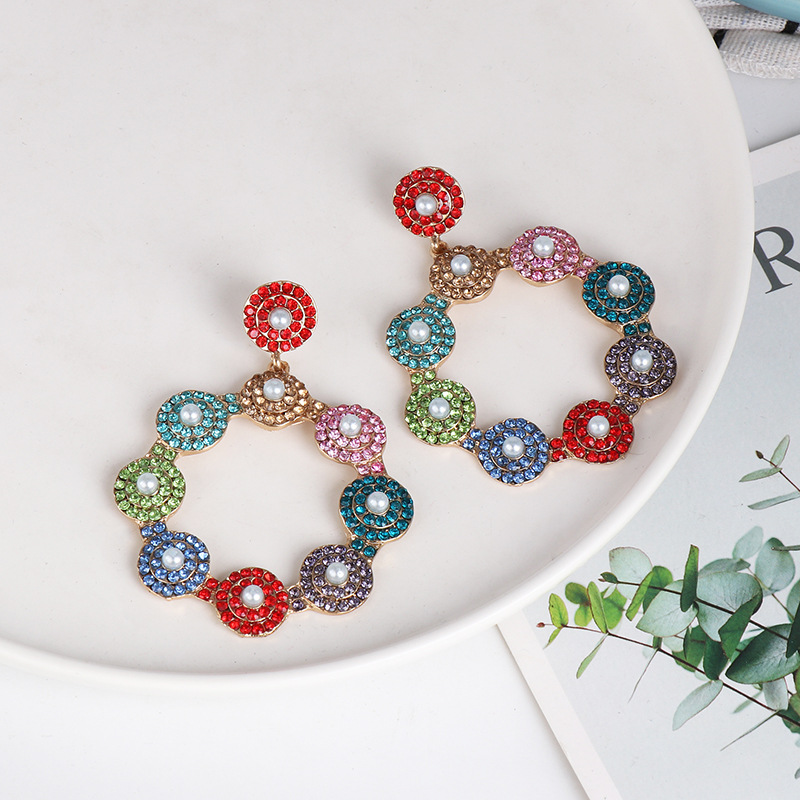 Colored Diamond Earrings Women's Crystal Earrings display picture 1