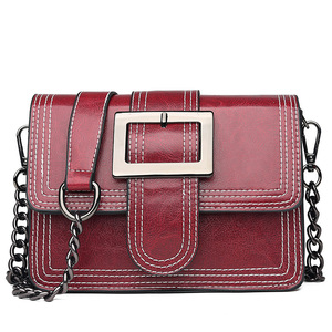 oil-skinned small square bags overheated fashion single shoulder 